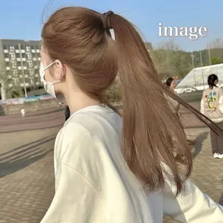 ロング カラー 🫧うる艶トレンド 🫧透明感カラーのヘアスタイル