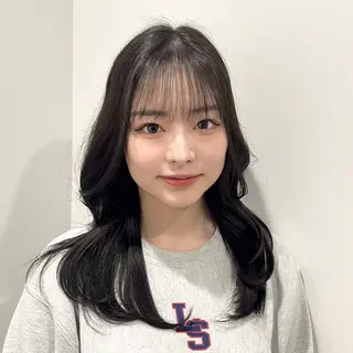 セミロング カラー 似合わ顔周りカット /aira🍒のヘアスタイル