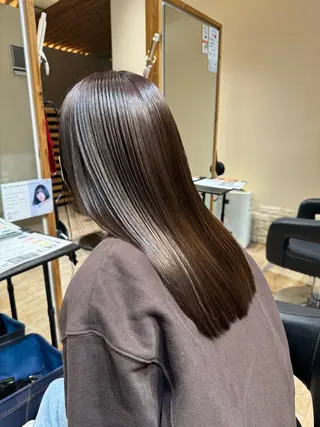 セミロング カラー 関口 友行のヘアスタイル