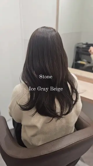 セミロング カラー 縮毛矯正をしている人 のためのカラーのヘアスタイル