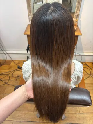 セミロング 髪質改善カラー✨ るな🕊🫧のヘアスタイル