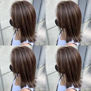 ミディアム カラー ✨縮毛矯正✖︎顔周り レイヤー✨ナカムラのヘアスタイル