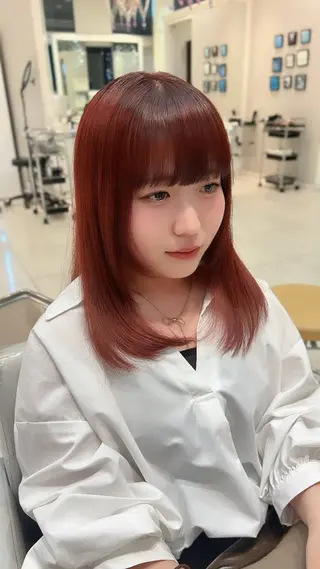 セミロング カラー 銀座/カラー 🎀momo🎀のヘアスタイル
