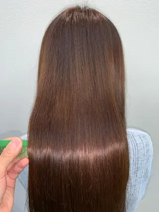 ロング パーマ ブリーチでもできる 縮毛矯正相原慎🌈のヘアスタイル