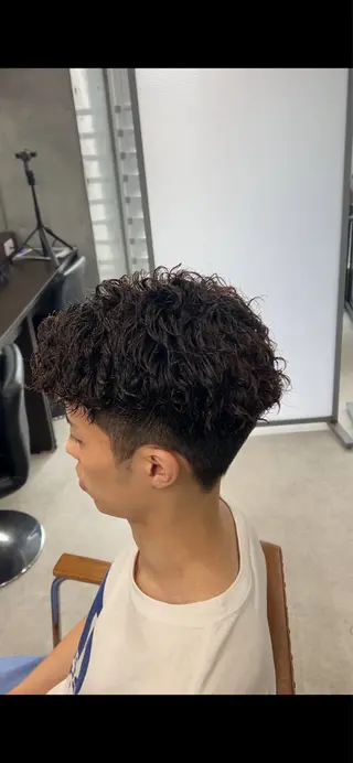 パーマ メンズ カズキ🌼曲がる 縮毛矯正のヘアスタイル