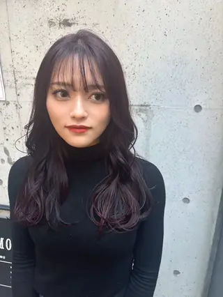 ロング ブリーチなしWカラー ヘアセット菜希のヘアスタイル