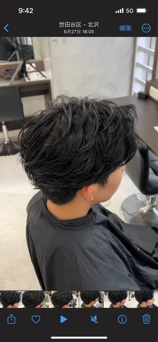 メンズ カズキ🌼曲がる 縮毛矯正のヘアスタイル