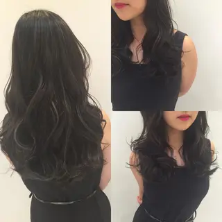 ミディアム セミロング ロング カラー パーマ ハイトーン×髪質改善 KENTAのヘアスタイル