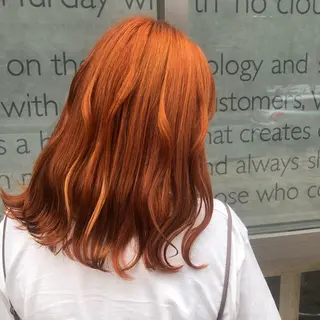 ミディアム カラー たかはし まいのヘアスタイル