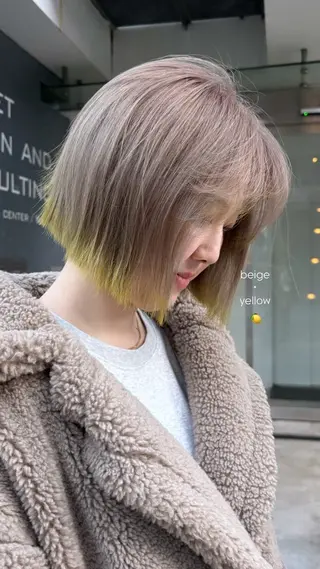 ミディアム 盛れる透明感カラー・ momokaのヘアスタイル