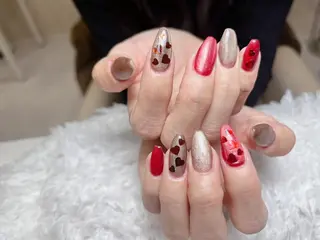 ネイル ki🍒🍒 ki ツルツルネイルのネイルデザイン