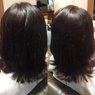 セミロング カラー ツキダテ ユイのヘアスタイル