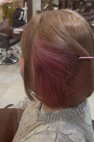 ミディアム 【暖色ハイトーン】 HARUNA🌼のヘアスタイル