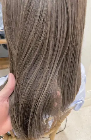 セミロング カラー 笠原 健人のヘアスタイル