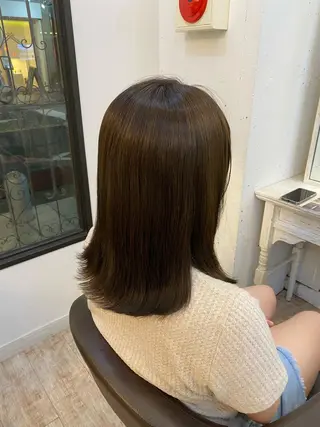 カラー ボブ／艶カラー ❣️マナミのヘアスタイル