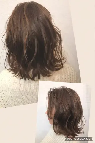 ショート ミディアム セミロング ロング カラー ヘアアレンジ 白髪ぼかしハイライト バレイヤージュヤマトのヘアスタイル