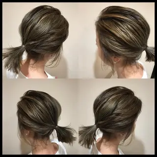 ミディアム カラー 似合わせ/ブリーチ カラー.岡田友仁のヘアスタイル