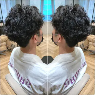 ショート パーマ メンズ 韓国hair🦋 Nanaのヘアスタイル