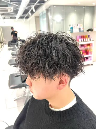 パーマ メンズ ツイスパ/シャドウ 矢吹俊大郎のヘアスタイル