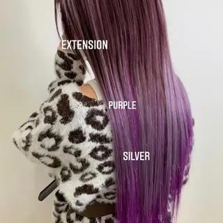 ミディアム カラー エクステ🩵ブリーチ 韓国ヘア🩵KAEのヘアスタイル