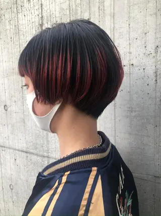ショート カラー ミヤギ リュウキのヘアスタイル