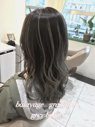 セミロング カラー 山崎俊輔/髪質改善 /バレイヤージュのヘアスタイル