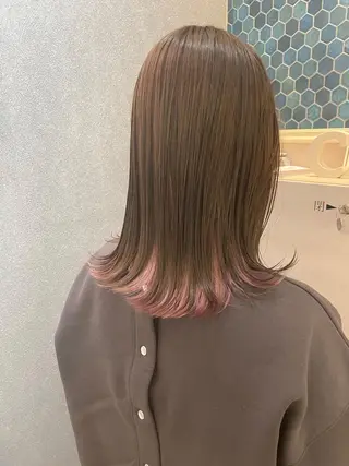 ミディアム カラー 大橋 拓実のヘアスタイル