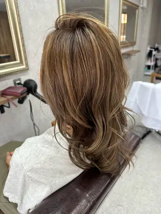 セミロング カラー Lien 深井店のヘアスタイル