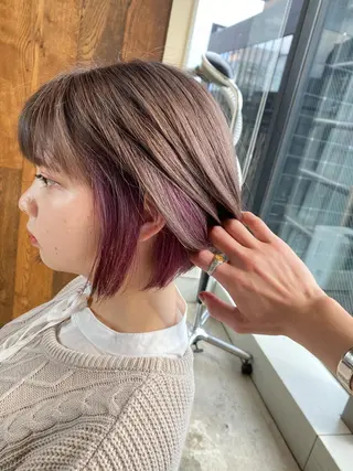 カラー 顔まわりの神様✨ 透明感カラー藤嶋秀幸のヘアスタイル