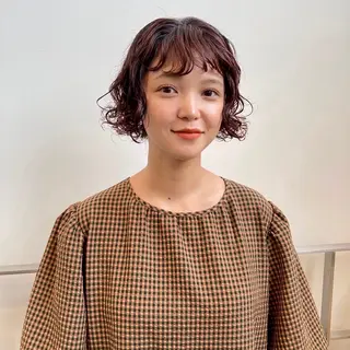 ショート カラー パーマ KAWATOKO MISUZUのヘアスタイル