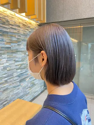 ショート デザインカラー/ボブ ブリーチカラー/ユリのヘアスタイル