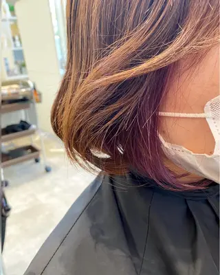 ミディアム カラー 山口 惇史のヘアスタイル