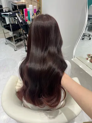 ロング カラー 𝑹𝒊𝒉𝒐🎀 名駅/大人韓国ヘアのヘアスタイル