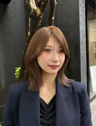ミディアム HIROKO / 透明感暖色カラー🎀のヘアスタイル