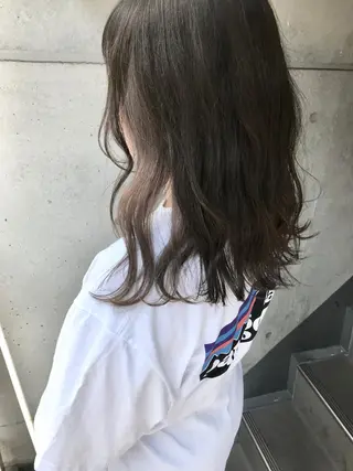 セミロング カラー パーマ ヘアアレンジ 新井 広樹のヘアスタイル