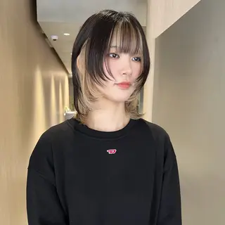 セミロング 🐺立川のウルフ屋 さん🐺おかみ🐺のヘアスタイル