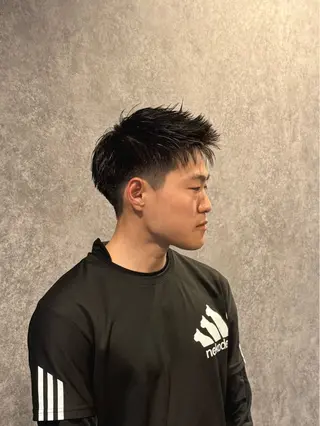 ショート メンズ 曲がる縮毛矯正 masashiのヘアスタイル