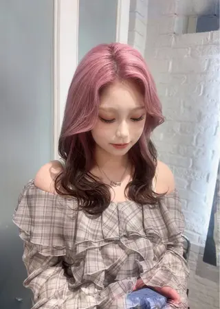 セミロング カラー 💈メンズパーマ カラー💈momoのヘアスタイル