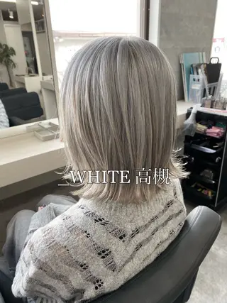 ミディアム _WHITE 高槻店 平野湧人　/髪質改善のヘアスタイル