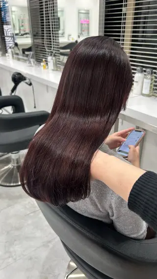 ロング カラー パーマ ヘアアレンジ メンズ キッズ 盛れ韓国ハイトーン 🎀Himari🎀のヘアスタイル
