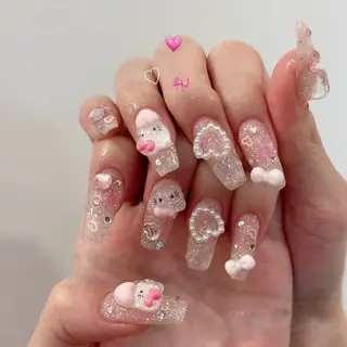 ネイル 🎀nana🫧 ワンホンネイル🎀のネイルデザイン