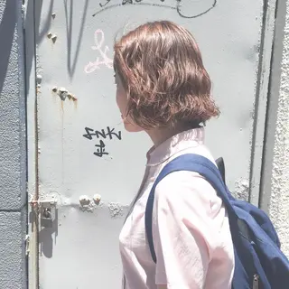 ミディアム パーマ 井上 美奈子のヘアスタイル