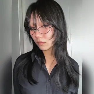 ミディアム カラー ムード造るハイトーン ケアブリーチ/ユウキのヘアスタイル