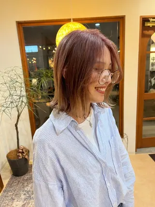 ミディアム 【⭐️艶髪レイヤー カット⭐️】長谷川のヘアスタイル