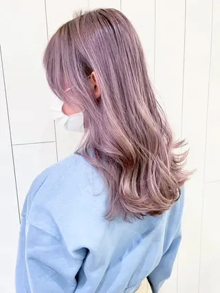 セミロング カラー パーマ ヘアアレンジ ITbyALBUM 八王子店のヘアスタイル