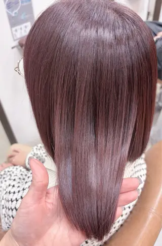 ミディアム カラー 頭皮×髪質改善 透明感カラー💎中村のヘアスタイル