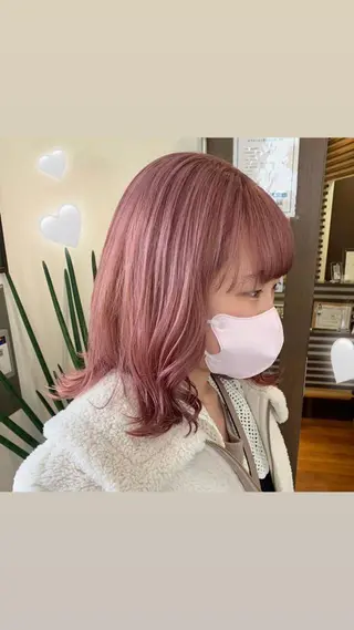 ミディアム カラー エクステ指名数 No.1💖ゆい🌈のヘアスタイル