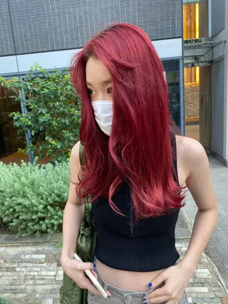 ロング デザインカラー/ボブ ブリーチカラー/ユリのヘアスタイル