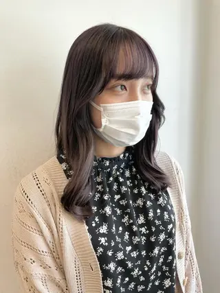 ミディアム カラー 岩戸 新のヘアスタイル