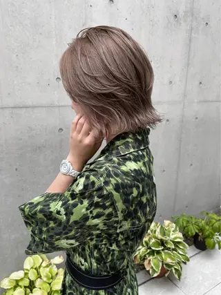 ミディアム カラー ARCANAブリーチ ダブルカラー🌟原宿のヘアスタイル